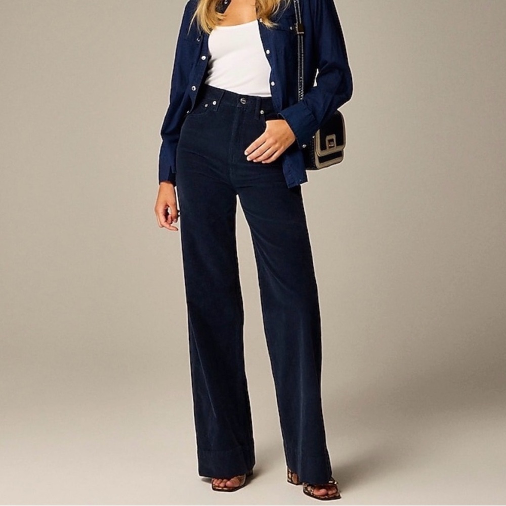 90s wide leg high rise corduroy pants
